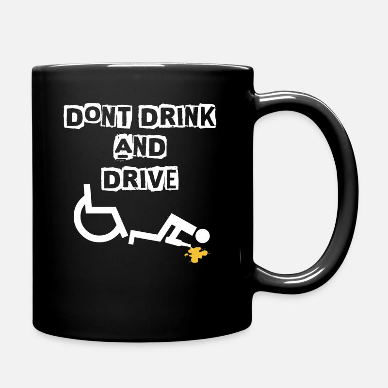 Rollstuhlfahrer - Tasse einfarbig - Schwarz