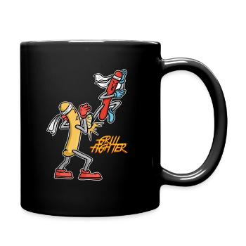 Saucisse de dessin animé de dessin animé - Mug uni - noir - Droite