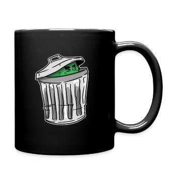 Cartoon cartoon garbage monster cookies funny idea - Full Colour Mug - black - Right