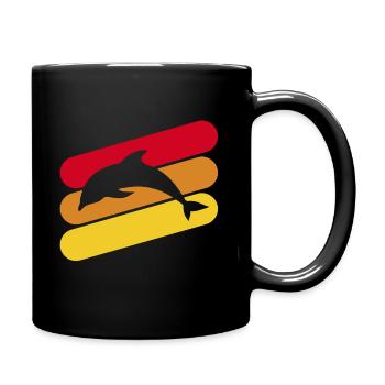 Delfin - Tasse einfarbig - Schwarz - Rechts