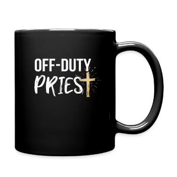 OffDuty Prêtre Drôle Prêtre Pasteur - Mug uni - noir - Droite