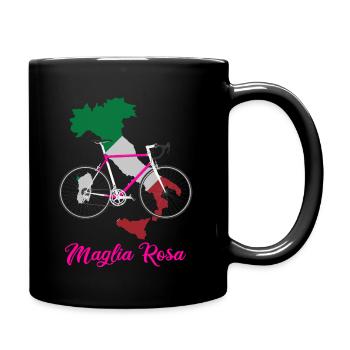 Road Bike Maglia Rosa Italiano Italy Cycling - Full Colour Mug - black - Right