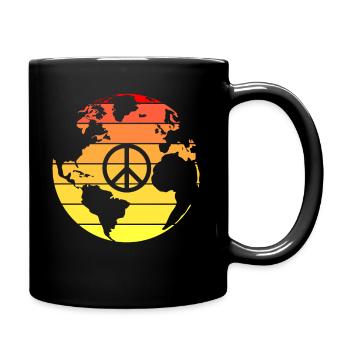 Planet Erde - Tasse einfarbig - Schwarz - Rechts