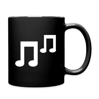 Noten - Tasse einfarbig - Schwarz - Rechts