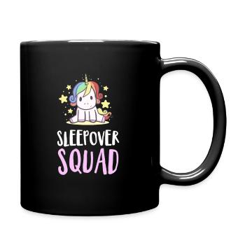 Sleepover Squad Rainbow Unicorn Pajama Slumber - Full Colour Mug - black - Right