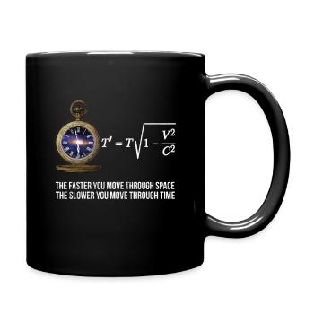 Science Physics Math Relativity Geek Time Equation - Full Colour Mug - black - Right
