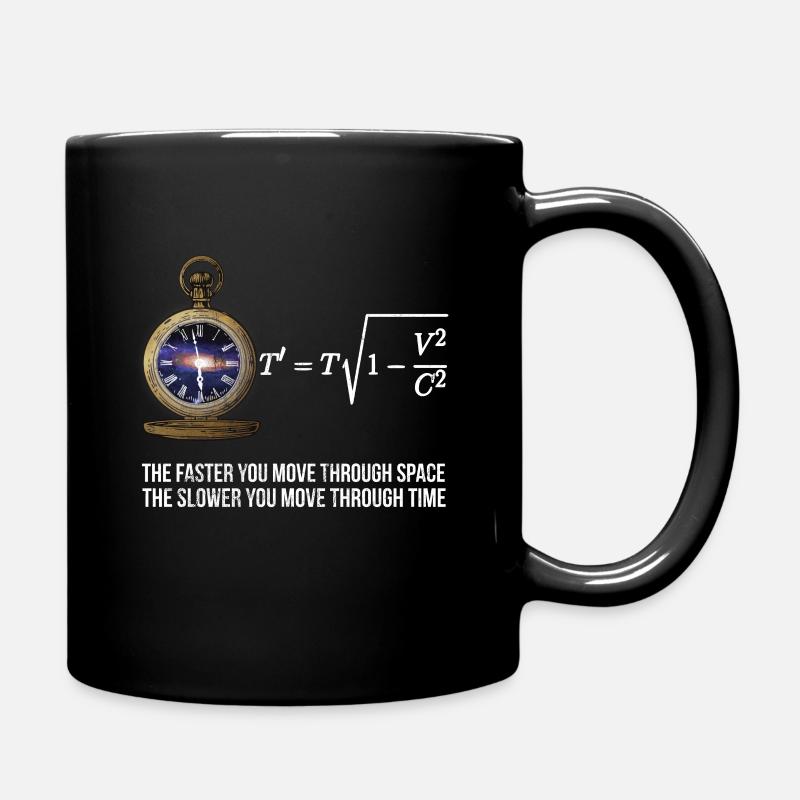 Science Physics Math Relativity Geek Time Equation - Full Colour Mug - black