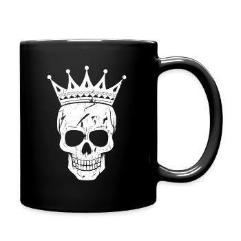 Skull with crown - Full Colour Mug - black - Right