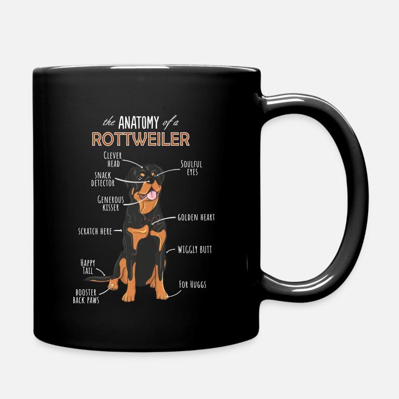 L'anatomie d'un chien drôle de rottweiler - Mug uni - noir