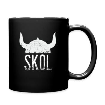Der Nordic Skol Helm - Tasse einfarbig - Schwarz - Rechts