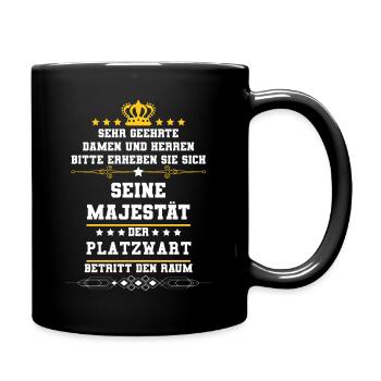 Gardien de place - Mug uni - noir - Droite