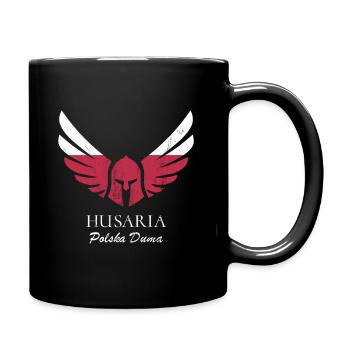 Polska Husaria Husaren Krieger polnische Flagge Erbe - Tasse einfarbig - Schwarz - Rechts