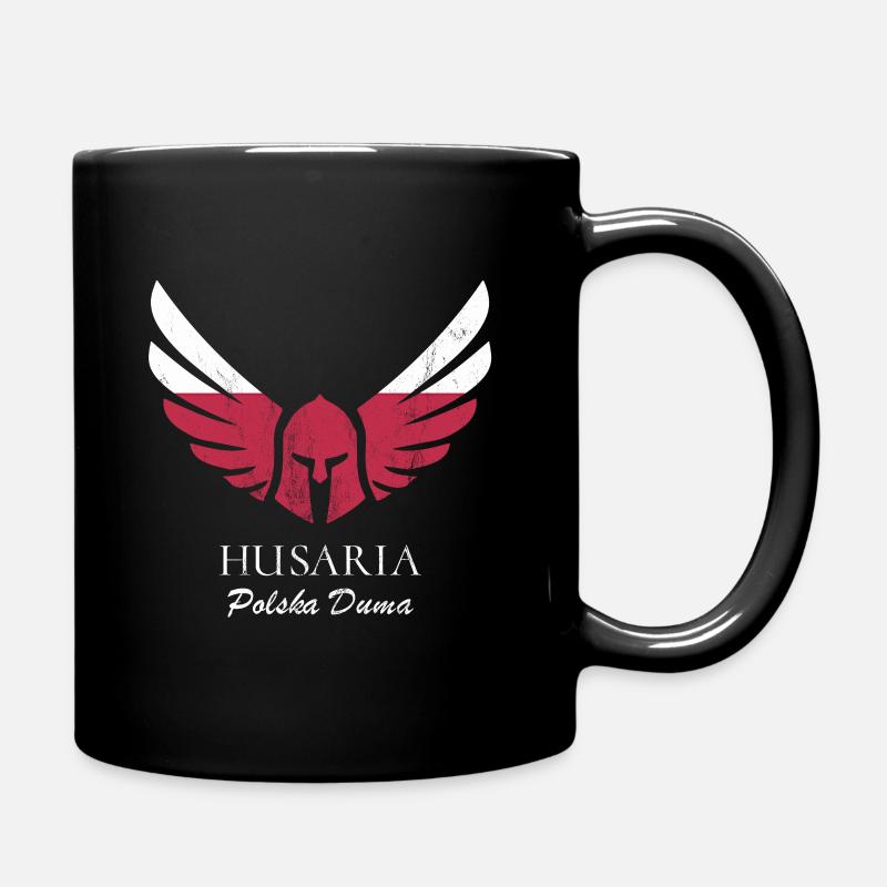 Polska Husaria Husaren Krieger polnische Flagge Erbe - Tasse einfarbig - Schwarz