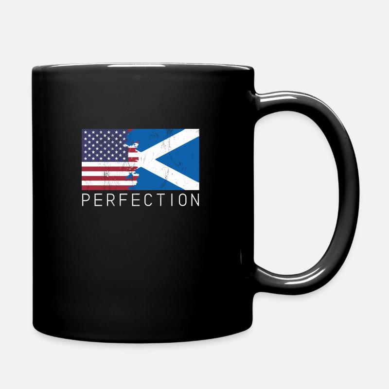 American + Scottish = Perfection Flag - Full Colour Mug - black