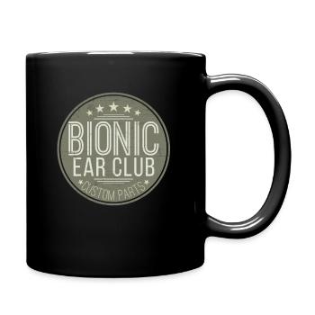 Bionic Ear Electronic Hearing Aid Impairment Deaf - Full Colour Mug - black - Right