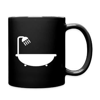 Bathtub with shower head - Full Colour Mug - black - Right