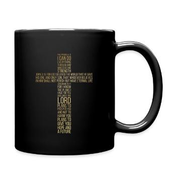 Christian Religious Cross Of Inspiration - Full Colour Mug - black - Right