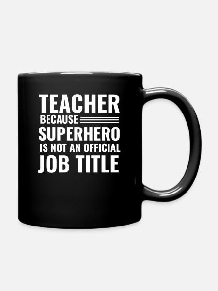 Teacher Superhero - Full Colour Mug - black