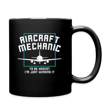 Mécanicien d'avion drôle, je suis juste en train de le voler - Mug uni - noir - Droite