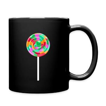 Lollipop Stick Swirl Sweet Candy Tee - Tasse einfarbig - Schwarz - Rechts