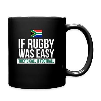 Funny South Africa Rugby - Rugby - Tasse einfarbig - Schwarz - Rechts