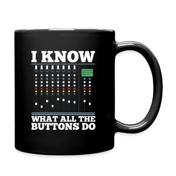 Toningenieur - Tasse einfarbig - Schwarz - Rechts