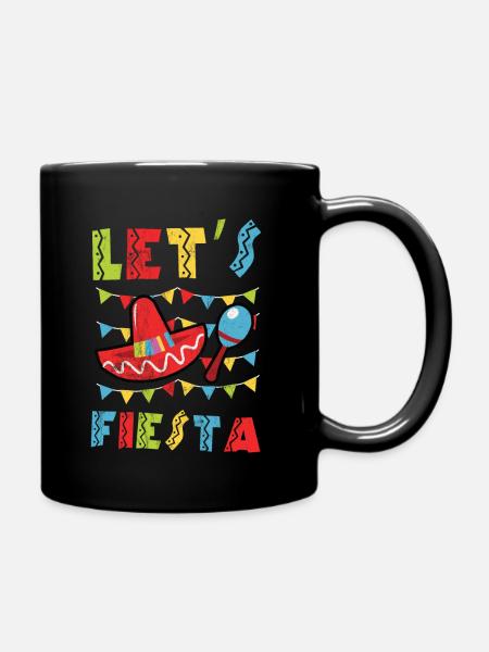 Funny Mexico - Fiesta - Mexican Party Tee - Full Colour Mug - black