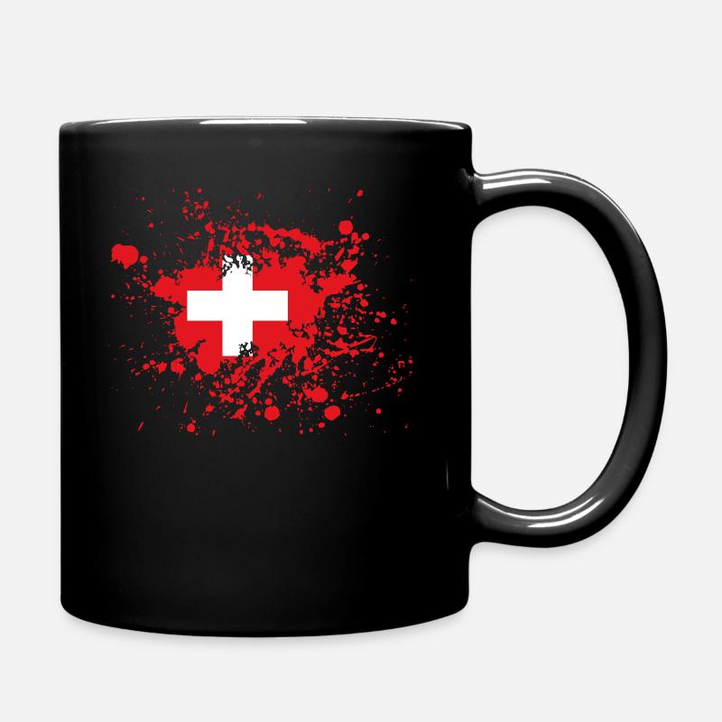 Encre du drapeau suisse - Mug uni - noir