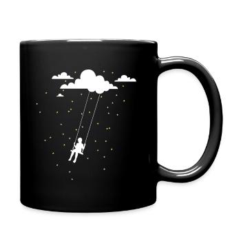 Balançoire ciel étoiles - Mug uni - noir - Droite