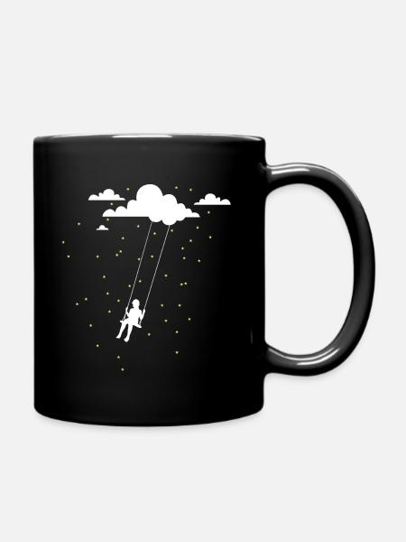 Schaukel Himmel Sterne - Tasse einfarbig - Schwarz