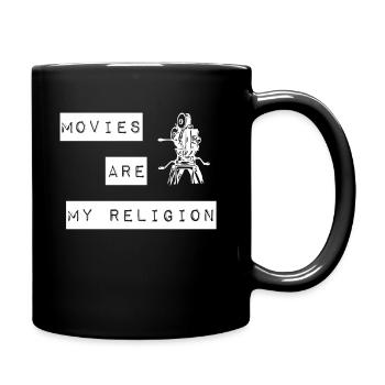Movies are my religion - movie fan - Full Colour Mug - black - Right