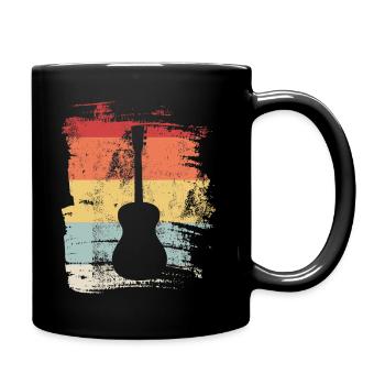 Retro Gitarre Gitarrist Musik Musiker Geschenk - Tasse einfarbig - Schwarz - Rechts