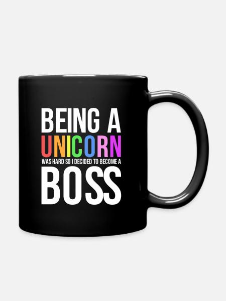 Funny Bosses Day Gift Licorne Boss Women Manager - Mug uni - noir