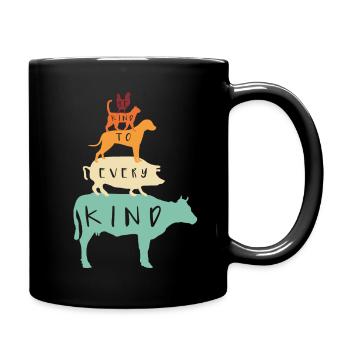 VEGAN être enfant à chaque enfant vintage rétro - Mug uni - noir - Droite
