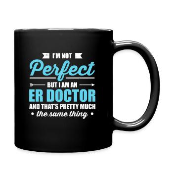 Docteur en salle d'urgence Drôle Cadeau de médecin Er - Mug uni - noir - Droite