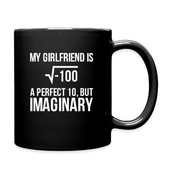 Imaginary Girlfriend Pun - Math Joke Students - Full Colour Mug - black - Right