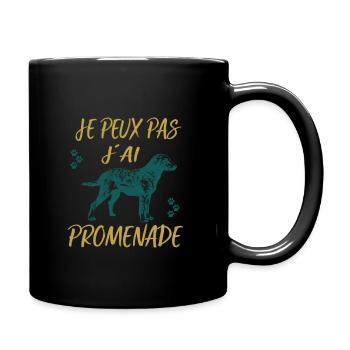 Hundeshirt • Ich gehe • Hundegeschenk - Tasse einfarbig - Schwarz - Rechts