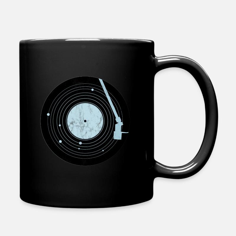 Vinyl Solar System - Full Colour Mug - black