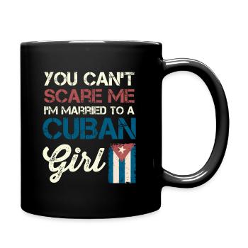 Mens Married To A Cuban Wife Mens Husband Gift - Full Colour Mug - black - Right