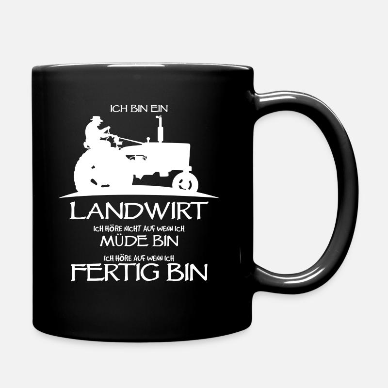 Landwirt - Tasse einfarbig - Schwarz