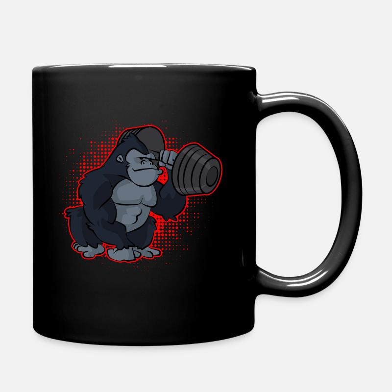 Gorilla Krafttraining - Tasse einfarbig - Schwarz