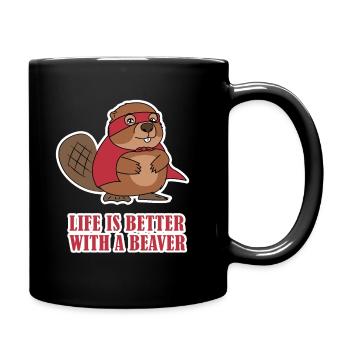 Cadeau de natation de la vie super-rivière castor rivière - Mug uni - noir - Droite