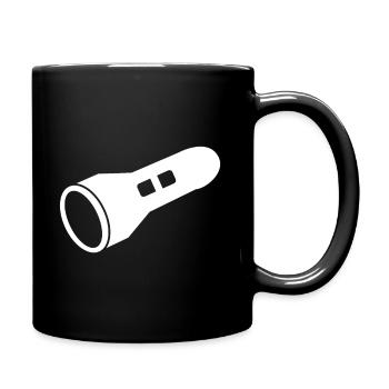lampe de poche - Mug uni - noir - Droite