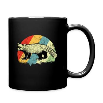 Retro Red Panda - Full Colour Mug - black - Right