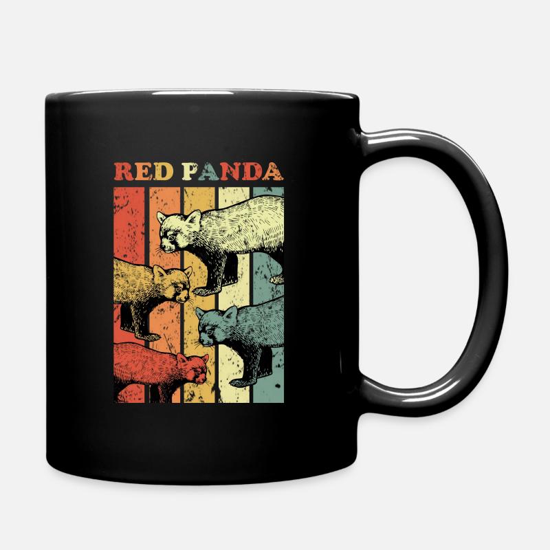 Roter Panda - Tasse einfarbig - Schwarz