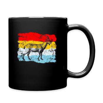 Ziege - Tasse einfarbig - Schwarz - Rechts
