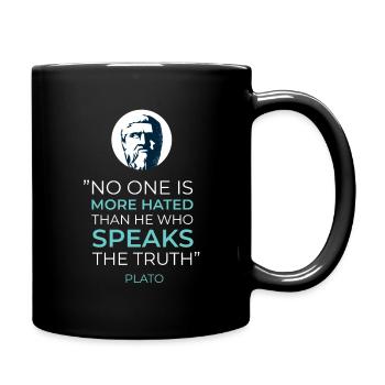 Plato Socrates Quotes - Full Colour Mug - black - Right