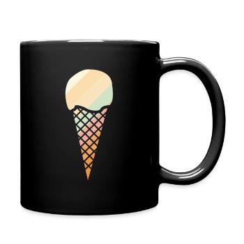 Eis - Tasse einfarbig - Schwarz - Rechts