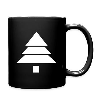 Tannenbaum - Tasse einfarbig - Schwarz - Rechts