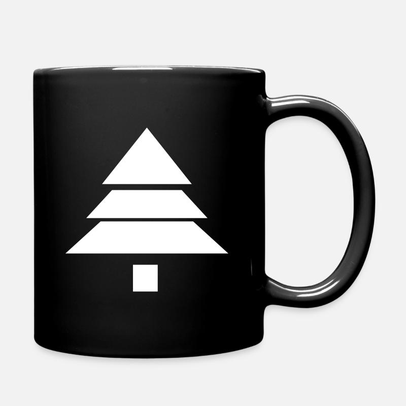 Tannenbaum - Tasse einfarbig - Schwarz
